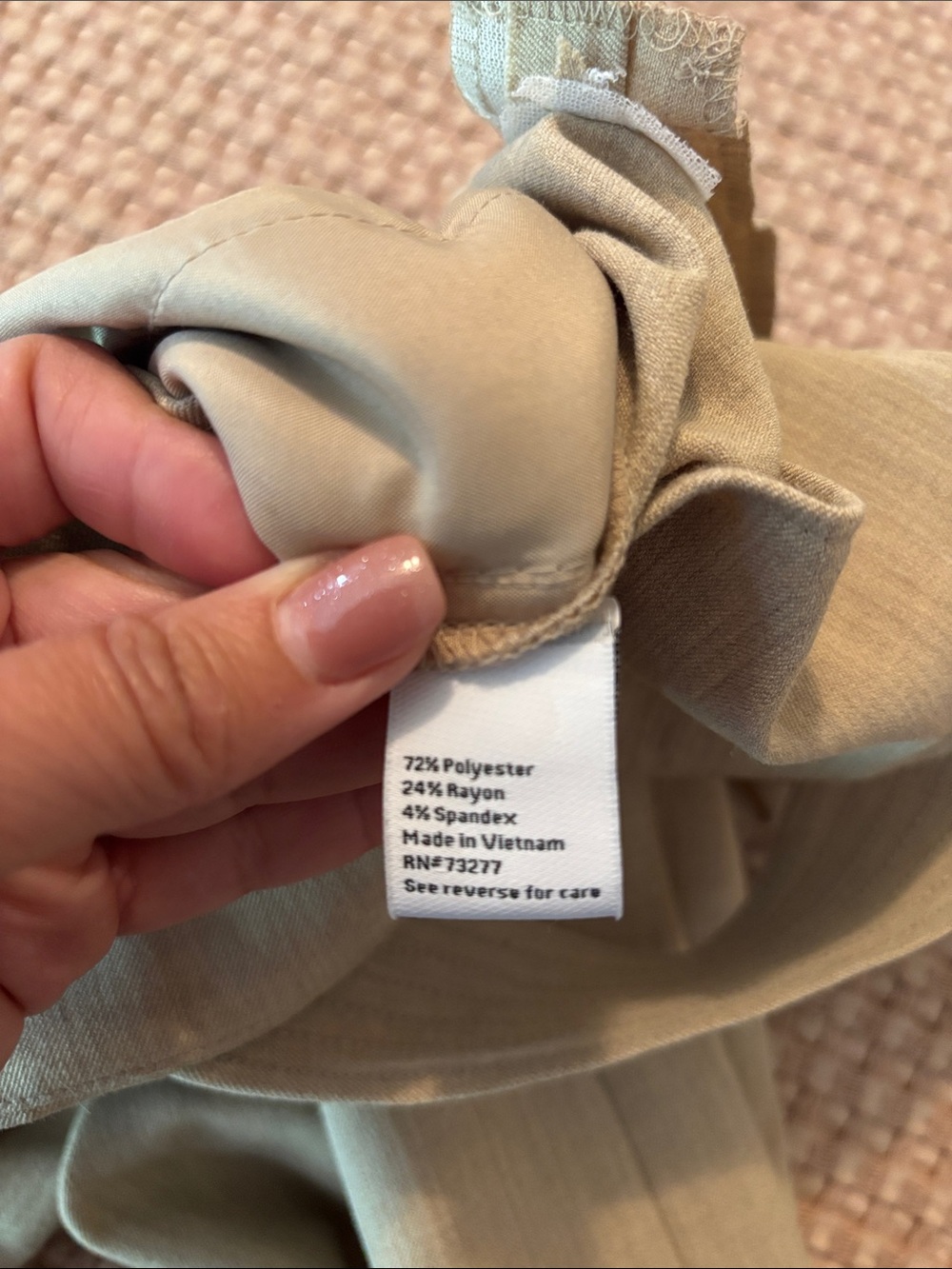 Nine West High-Waist Wide-Leg Pants - Beige size M - Picture 8 of 9